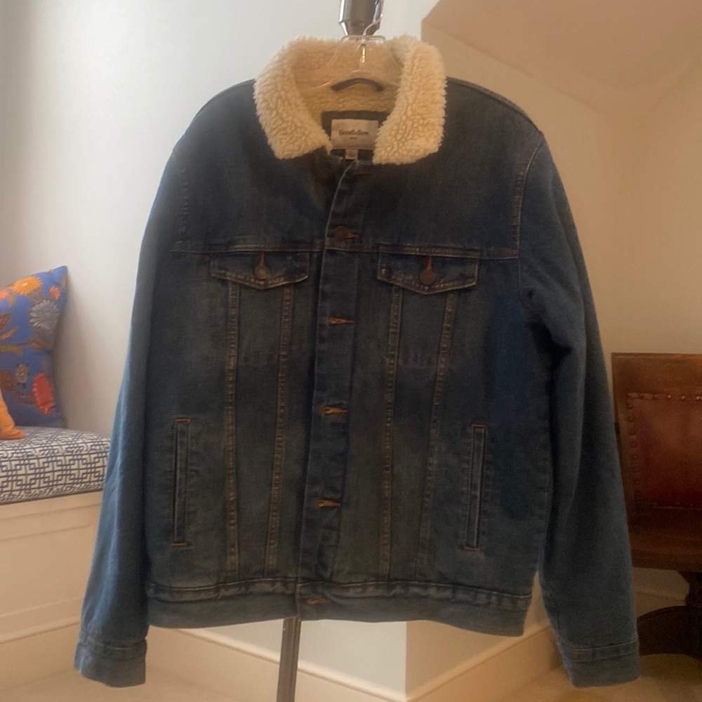 Goodfellow & Co Men's fleece-lined denim jacket